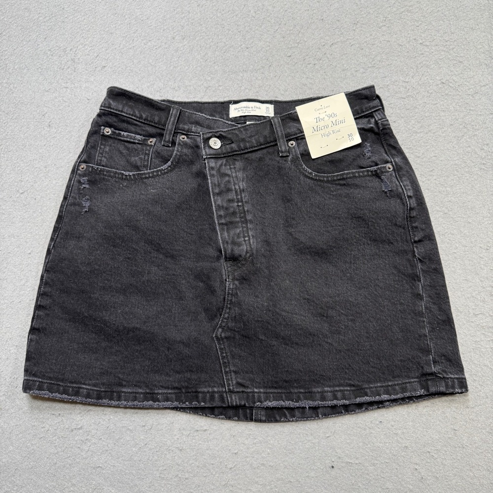 NEW Abercrombie & Fitch Skirt Women's 10/30 Curve Love 90s Micro Mini High Rise